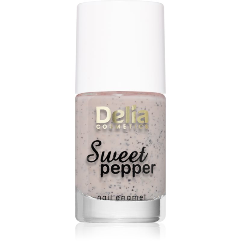 Delia Cosmetics Sweet Pepper Black Particles körömlakk árnyalat 02 Apricot 11 ml-Ár