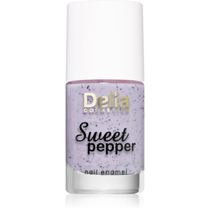Delia Cosmetics Sweet Pepper Black Particles körömlakk árnyalat 04 Lavender 11 ml-Ár