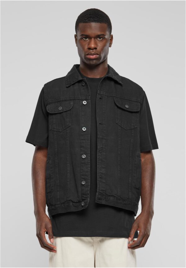Denim vest black dark