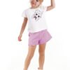 Denokids Ribbed Rabbit Girls Kids T-shirt Shorts Set