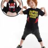 Denokids Super Power Boys T-shirt Capri Shorts Set