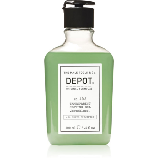 Depot 400 SHAVE SPECIFICS NO. 406 TRANSPARENT SHAVING GEL .brushless. borotválkozási gél brushless 100 ml-Ár