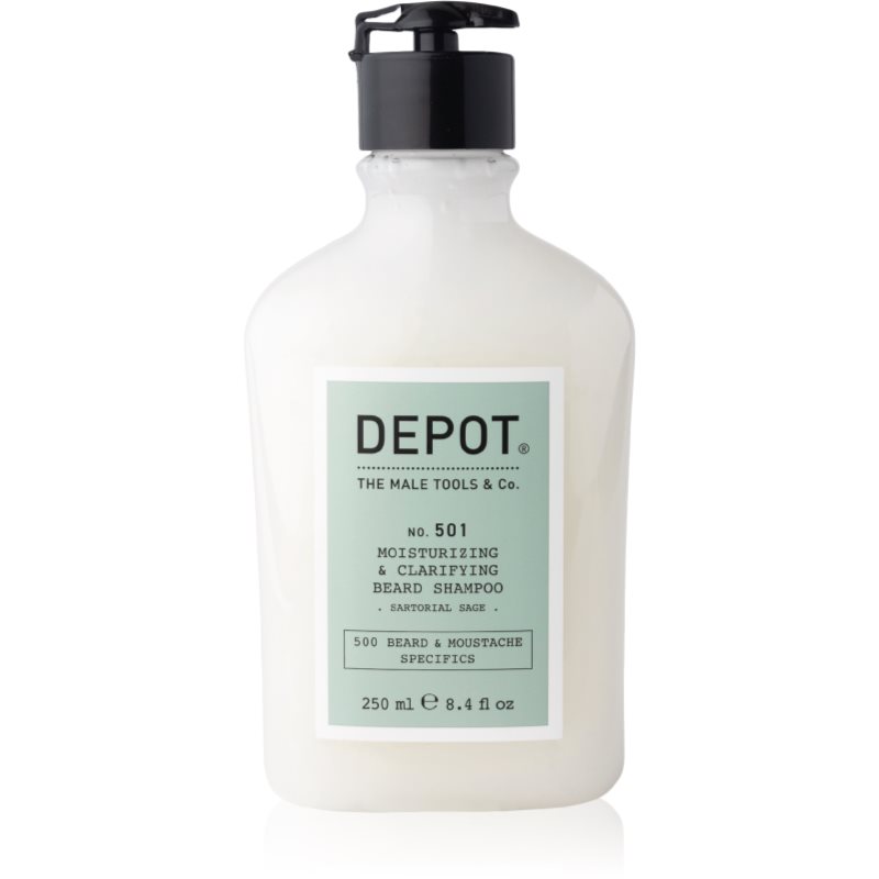 Depot 500 BEARD & MOUSTACHE SPECIFICS NO. 501 MOISTURIZING & CLARIFYING BEARD SHAMPOO hidratáló sampon szakállra 250 ml-Ár