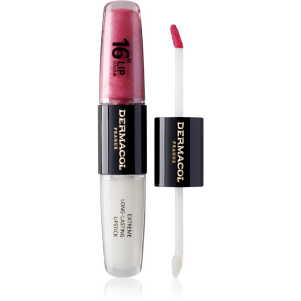 Dermacol 16H Lip Colour hosszan tartó rúzs és ajakfény árnyalat 15 Dazzling Diva 2x4 ml-Ár