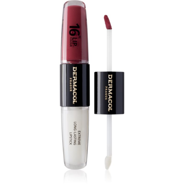 Dermacol 16H Lip Colour hosszan tartó rúzs és ajakfény árnyalat 28 Royal Peony 2x4 ml-Ár