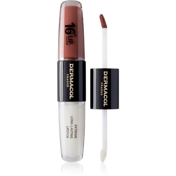 Dermacol 16H Lip Colour hosszan tartó rúzs és ajakfény árnyalat 31 Instant Match 2x4 ml-Ár