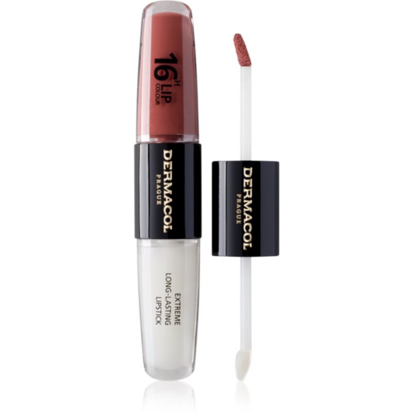 Dermacol 16H Lip Colour hosszan tartó rúzs és ajakfény árnyalat 33 Viva Glam 2x4 ml-Ár