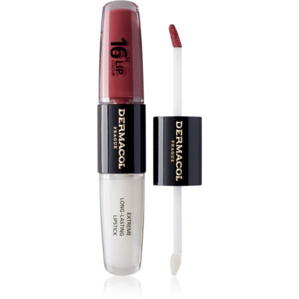 Dermacol 16H Lip Colour hosszan tartó rúzs és ajakfény árnyalat 35 Sugar Plum 2x4 ml-Ár