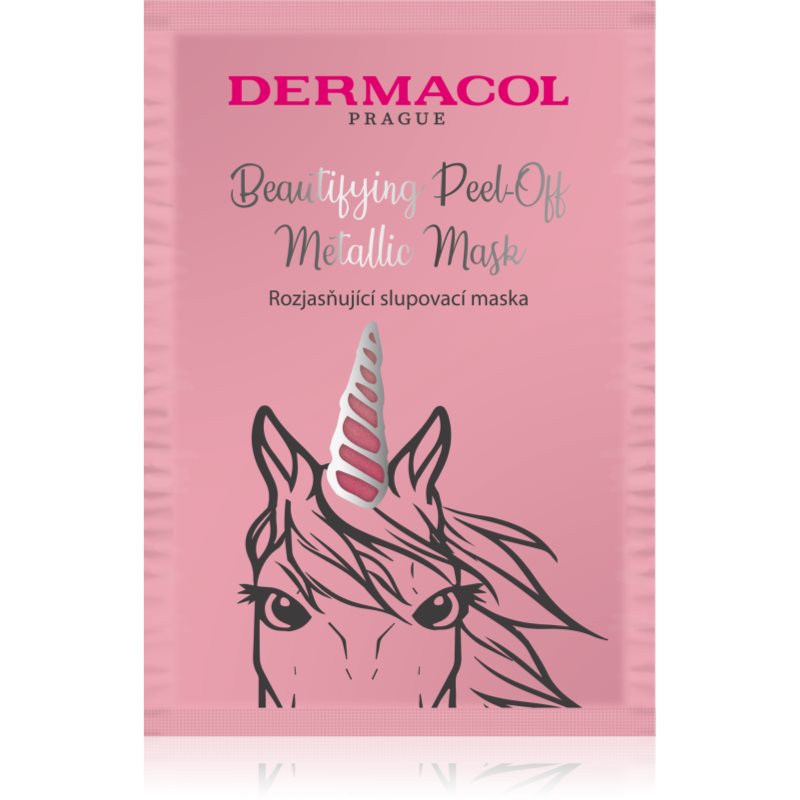 Dermacol Beautifying Peel-Off Metallic Mask lehúzható maszk az élénk bőrért 15 ml-Eredeti