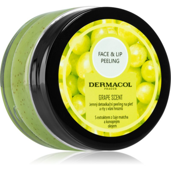 Dermacol Face & Lip Peeling Grape mélytisztító peeling az arcra és a szájra 50 ml-Ár