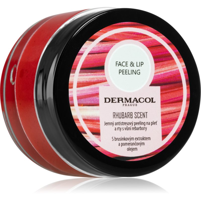 Dermacol Face & Lip Peeling Rhubarb cukros peeling az arcra és a szájra 50 ml-Ár