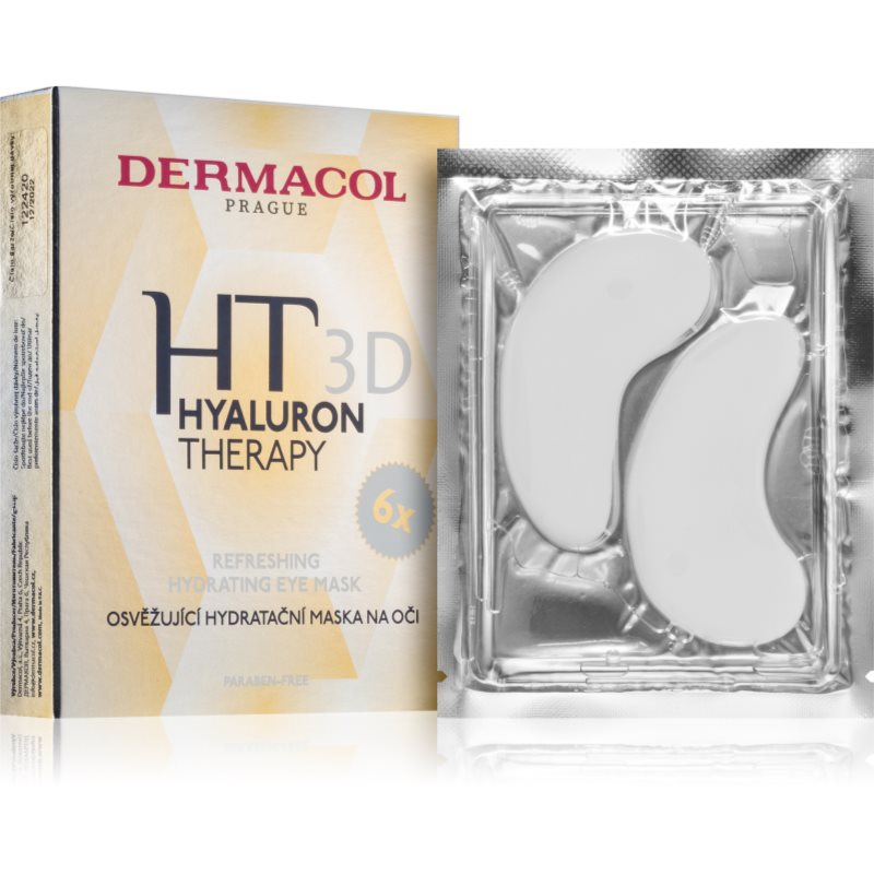Dermacol Hyaluron Therapy 3D felfrissítő hidratáló maszk szemre 6x6 g-Eredeti