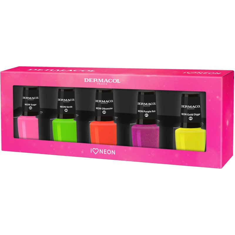 Dermacol Neon neon műköröm lakk ajándékszett-Ár