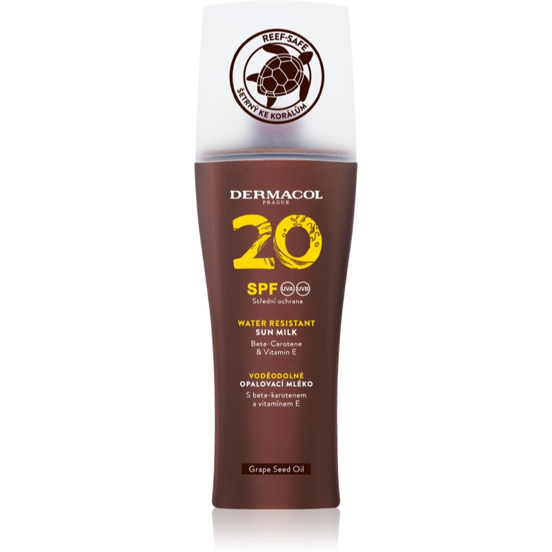 Dermacol Sun Water Resistant vízálló napozótej spray -ben SPF 20 200 ml-Ár