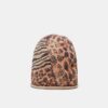 Desigual Animal Patch Gorro Brown Leopard Spot Beat - Ladies