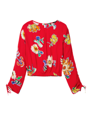 Desigual Blúz 'Landi'  kék / curry / piros / piszkosfehér-Hungary