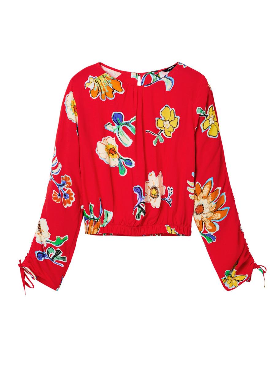 Desigual Blúz 'Landi'  kék / curry / piros / piszkosfehér-Hungary
