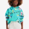 Desigual Flores Women's Floral Hoodie for a Girl - Girls