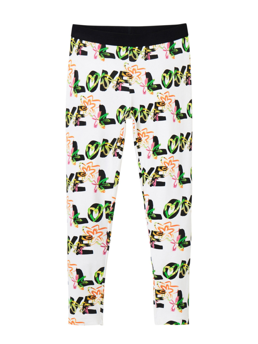 Desigual Leggings 'Garden'  zöld / narancs / fekete / fehér-Hungary