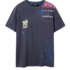 Desigual Póló 'Francis'  királykék / antracit / fáradt rózsaszín / fehér-Hungary