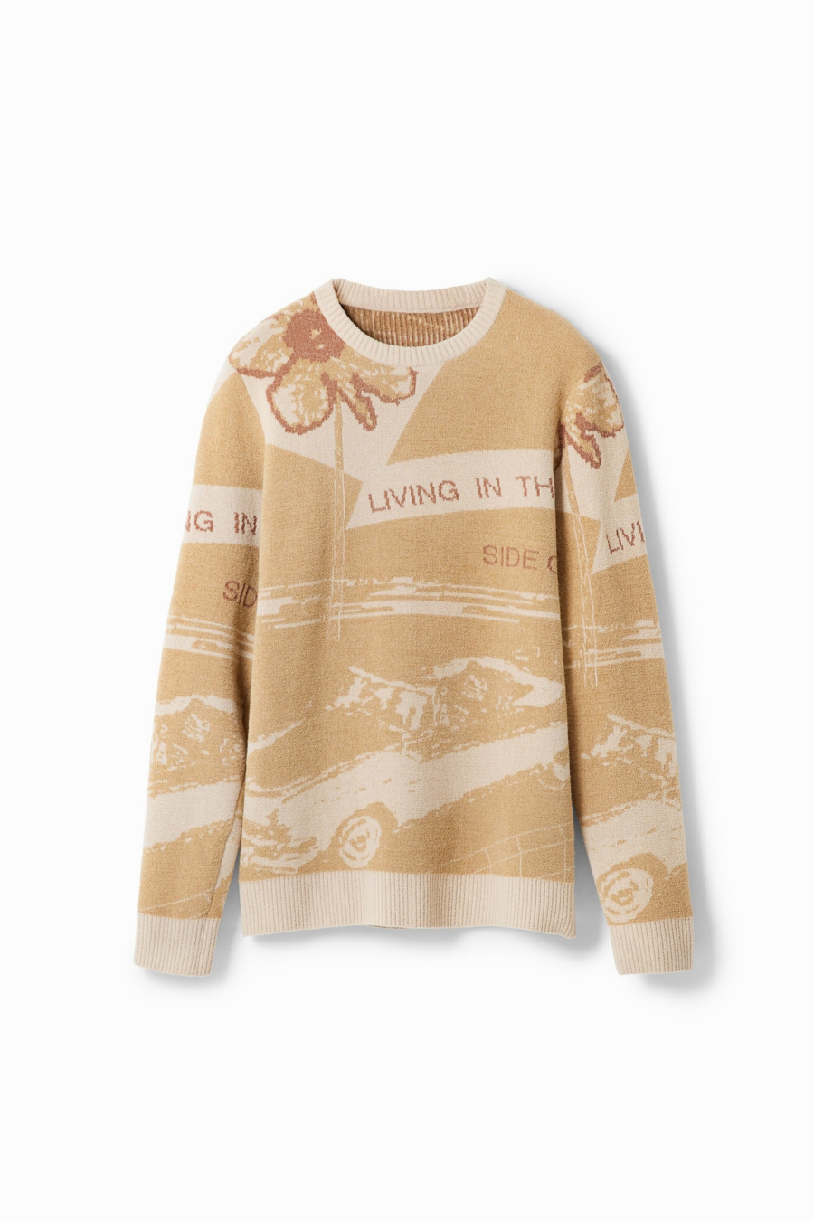 Desigual Pulóver  krém / teveszín / homok-Ár