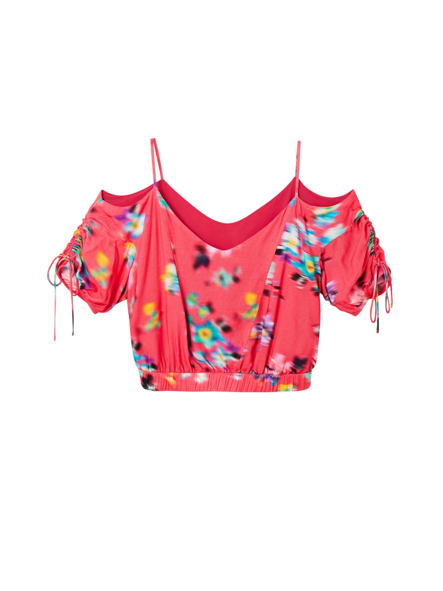 Desigual Top 'Betty'  vízszín / sárga / rózsaszín / fehér-Hungary