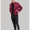 Diamond Quilt Nylon Jacket Burgundy