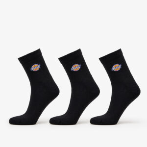 Dickies Valley Grove Mid Socks 3-Pack Black 35-38-alacsony-ár