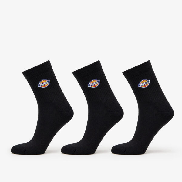 Dickies Valley Grove Mid Socks 3-Pack Black 35-38-alacsony-ár