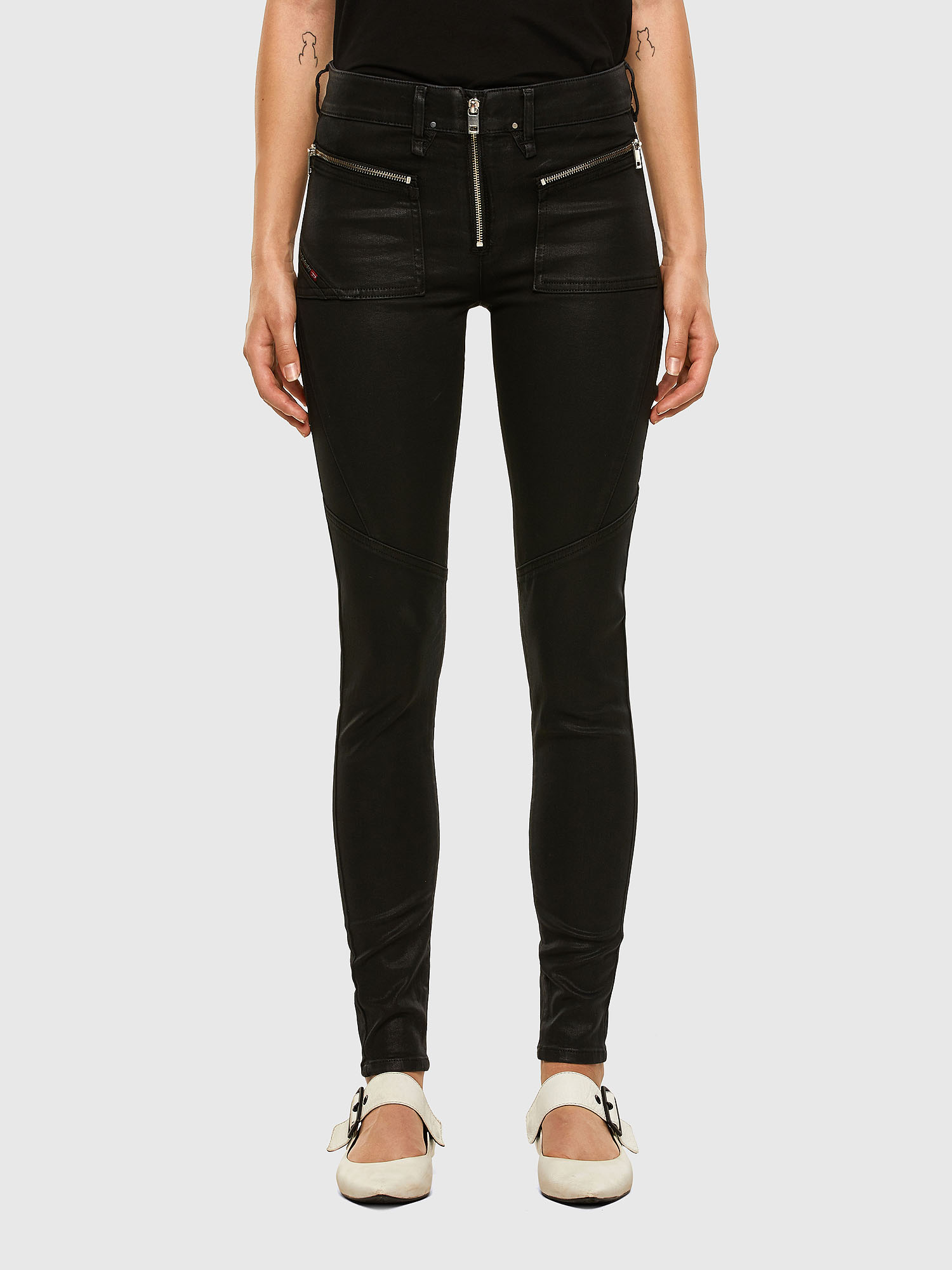 Diesel Pants - SLANDYBKX L.32 TROUSERS black