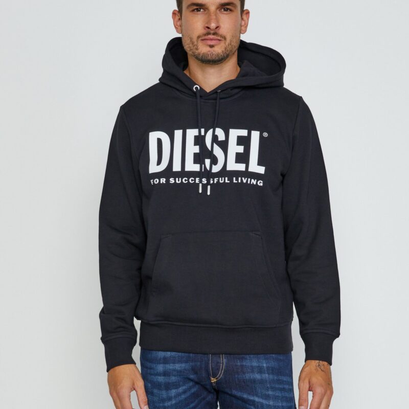 Diesel Sweatshirt - SGIRKHOODECOLOGO SWEATSHIRT black