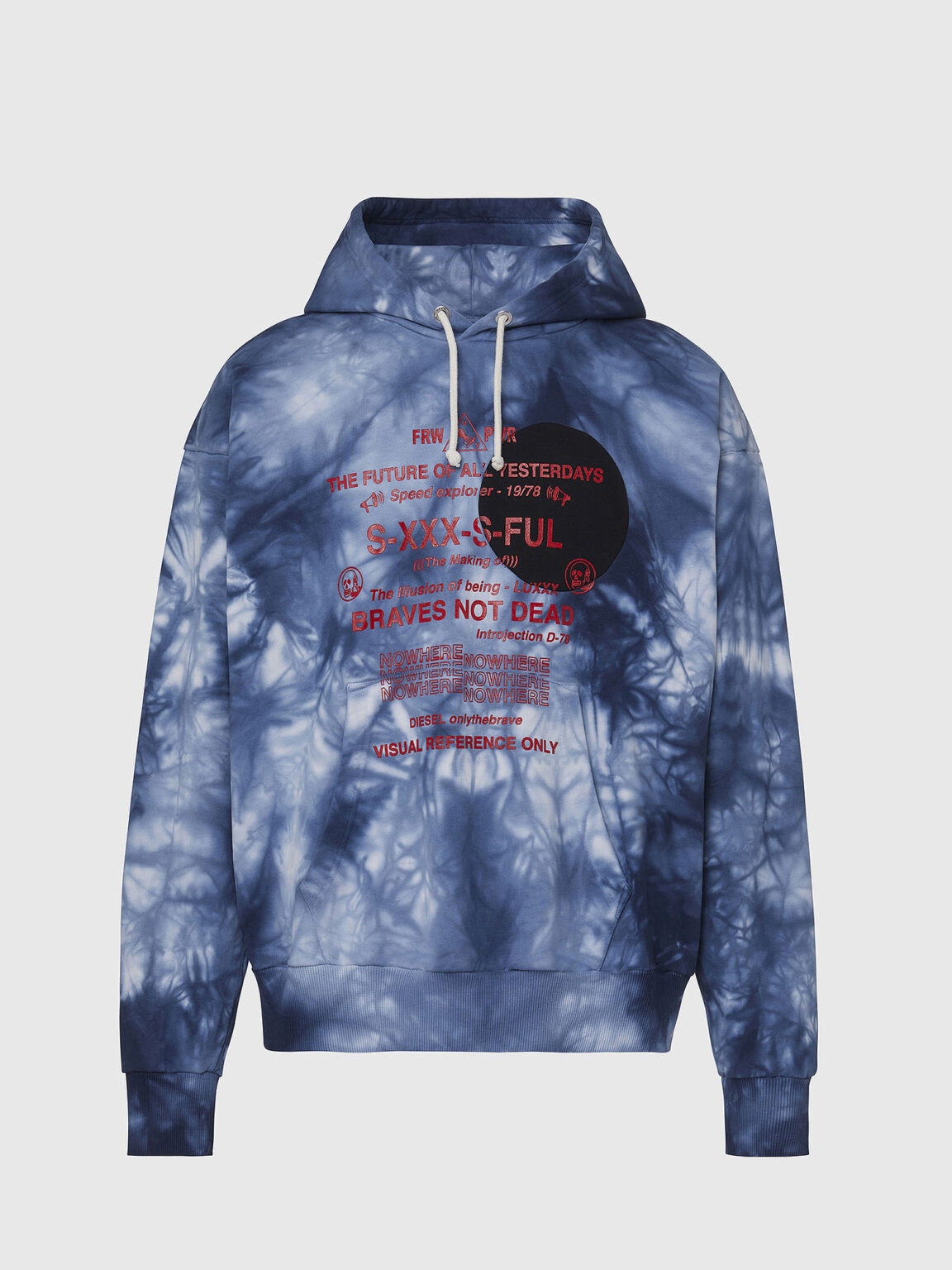 Diesel Sweatshirt - SMOONY SWEATSHIRT white-blue