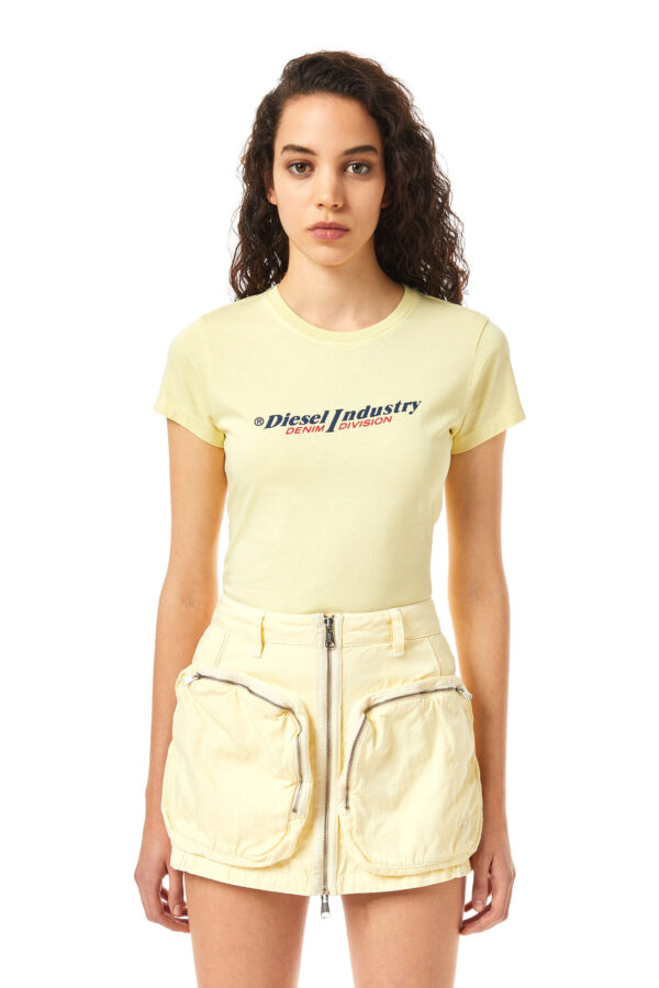 Diesel T-shirt - T-SLI-IND T-SHIRT yellow Diesel T-shirt - T-SLI-IND T-SHIRT yellow