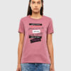 Diesel T-shirt - TSILYV20 pink with inscriptions