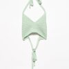 Dilvin 1011 Tie Back Knitwear Bustier-mint
