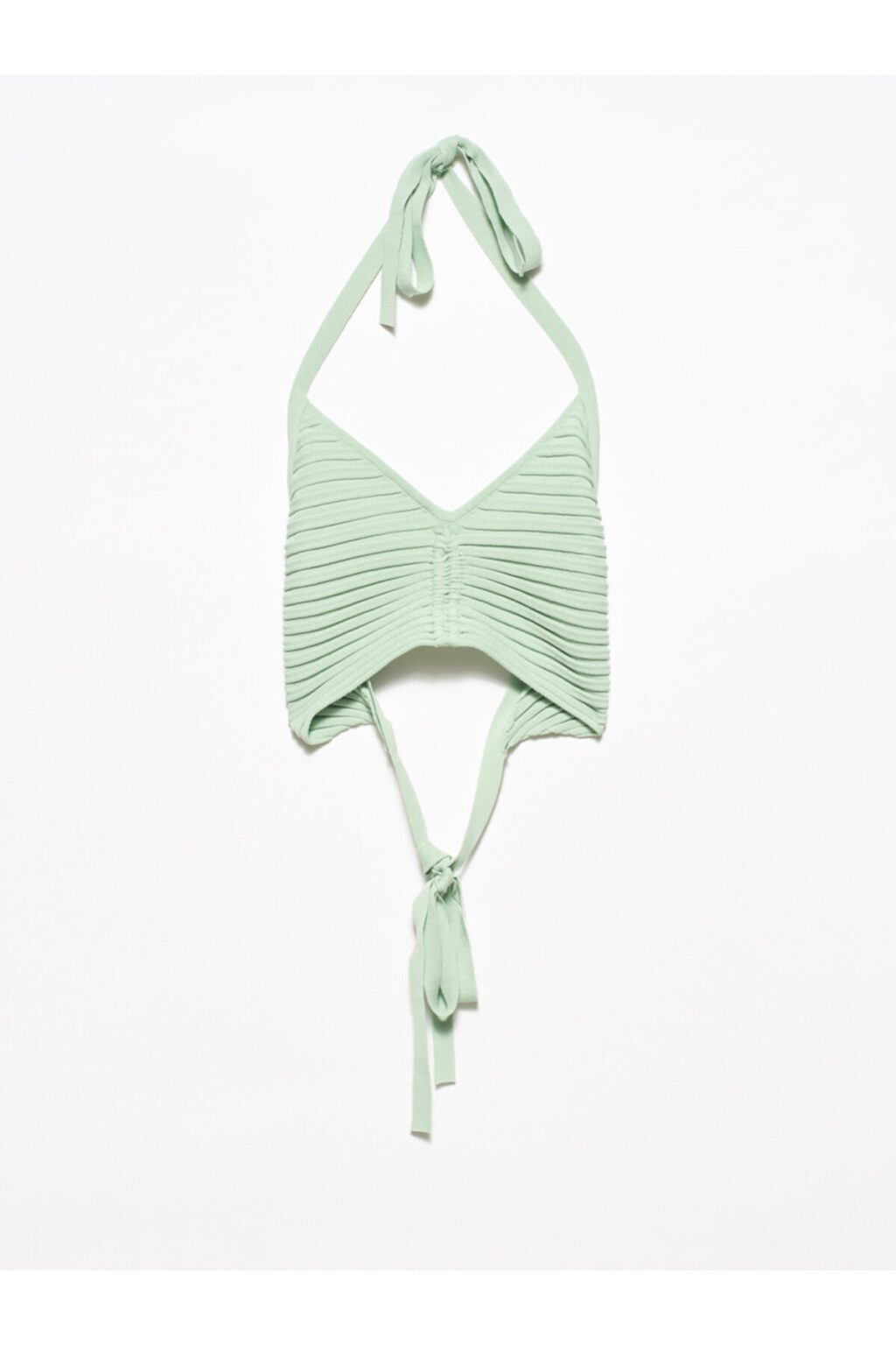 Dilvin 1011 Tie Back Knitwear Bustier-mint