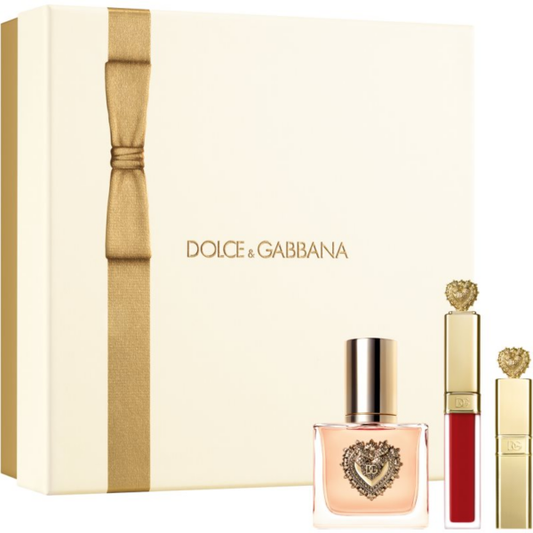 Dolce&Gabbana Devotion Trio Gift Set With EDP ajándékszett hölgyeknek