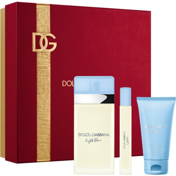 Dolce&Gabbana Light Blue EDT Trio Gift Set ajándékszett hölgyeknek