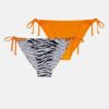 Dorina Set of two women's swimwear bottoms in orange and white DO - Women