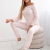 Double stripe set in powder pink