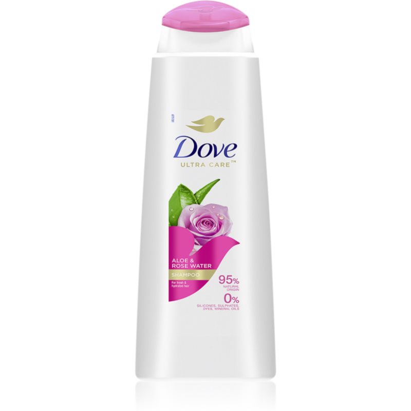 Dove Aloe & Rose Water sampon a hidratálásért és a fényért 400 ml-Ár