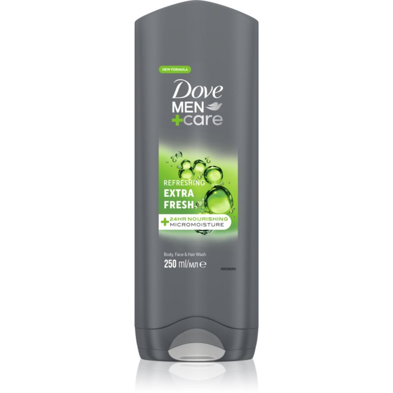Dove Men+Care Extra Fresh tusfürdő gél testre és arcra 250 ml-Eredeti