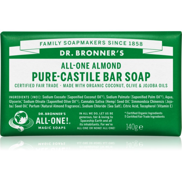 Dr. Bronner’s Almond Szilárd szappan 140 g-Eredeti