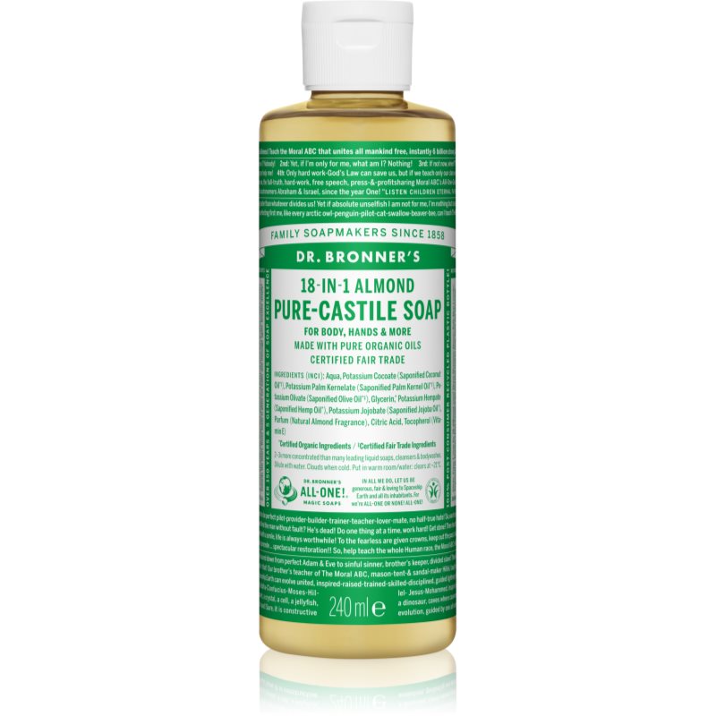 Dr. Bronner’s Almond folyékony univerzális szappan 240 ml-Eredeti