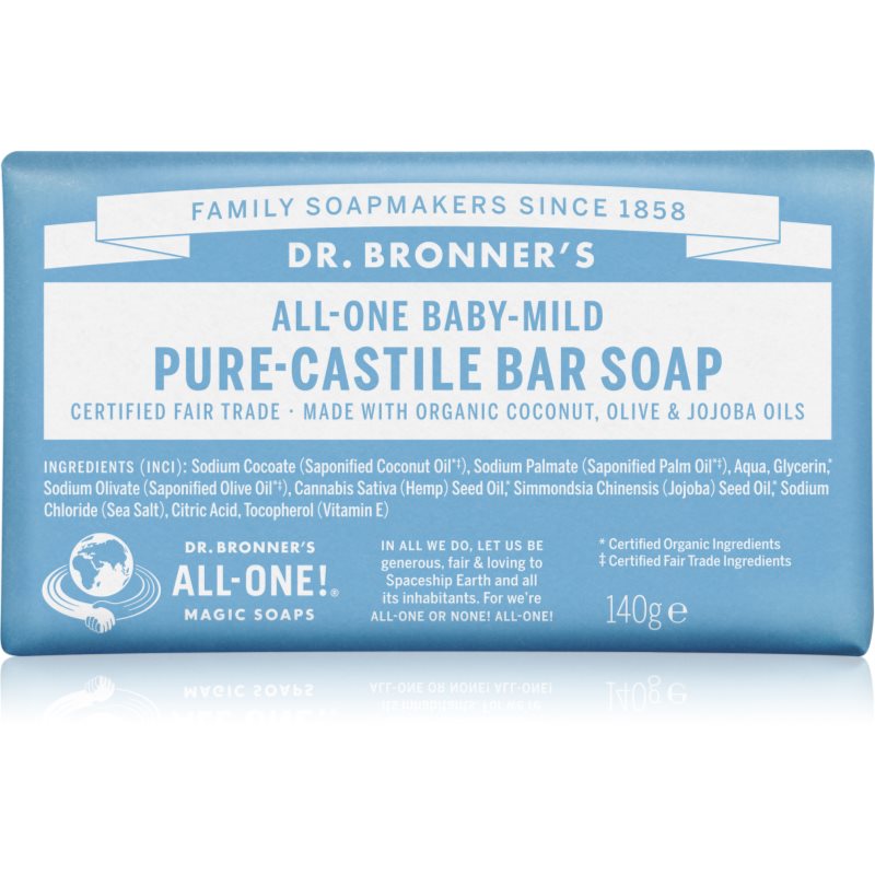 Dr. Bronner’s Baby-Mild Szilárd szappan parfümmentes 140 g-Eredeti