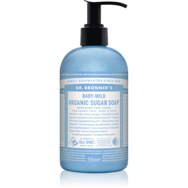Dr. Bronner’s Baby-Mild folyékony szappan testre és hajra parfümmentes 355 ml-Eredeti