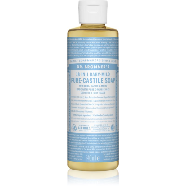 Dr. Bronner’s Baby-Mild folyékony univerzális szappan parfümmentes 240 ml-Eredeti