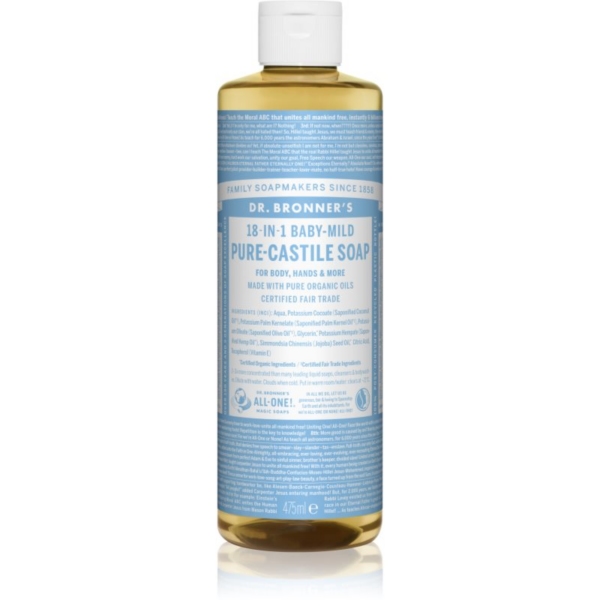 Dr. Bronner’s Baby-Mild folyékony univerzális szappan parfümmentes 475 ml-Eredeti