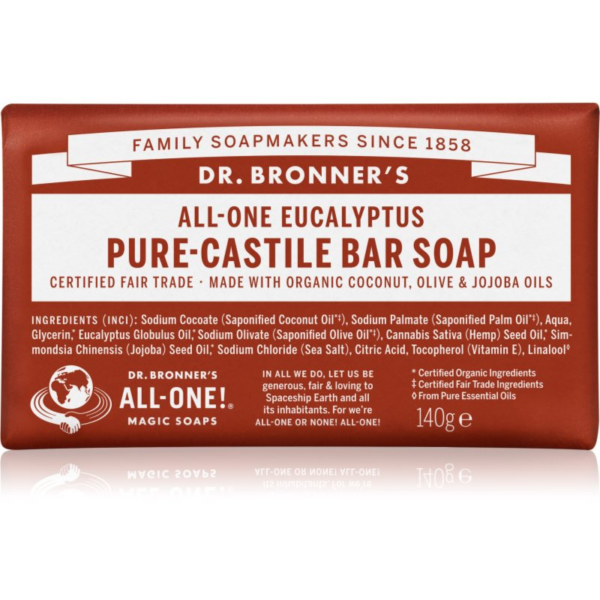 Dr. Bronner’s Eucalyptus Szilárd szappan 140 g-Eredeti
