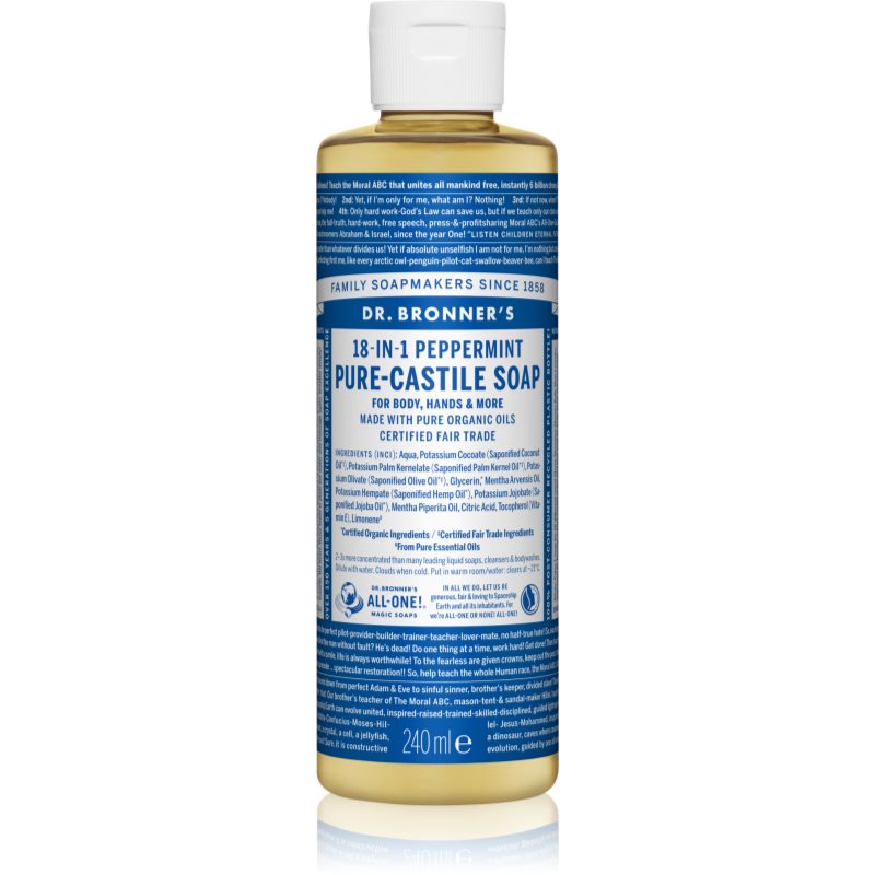 Dr. Bronner’s Peppermint folyékony univerzális szappan 240 ml-Eredeti